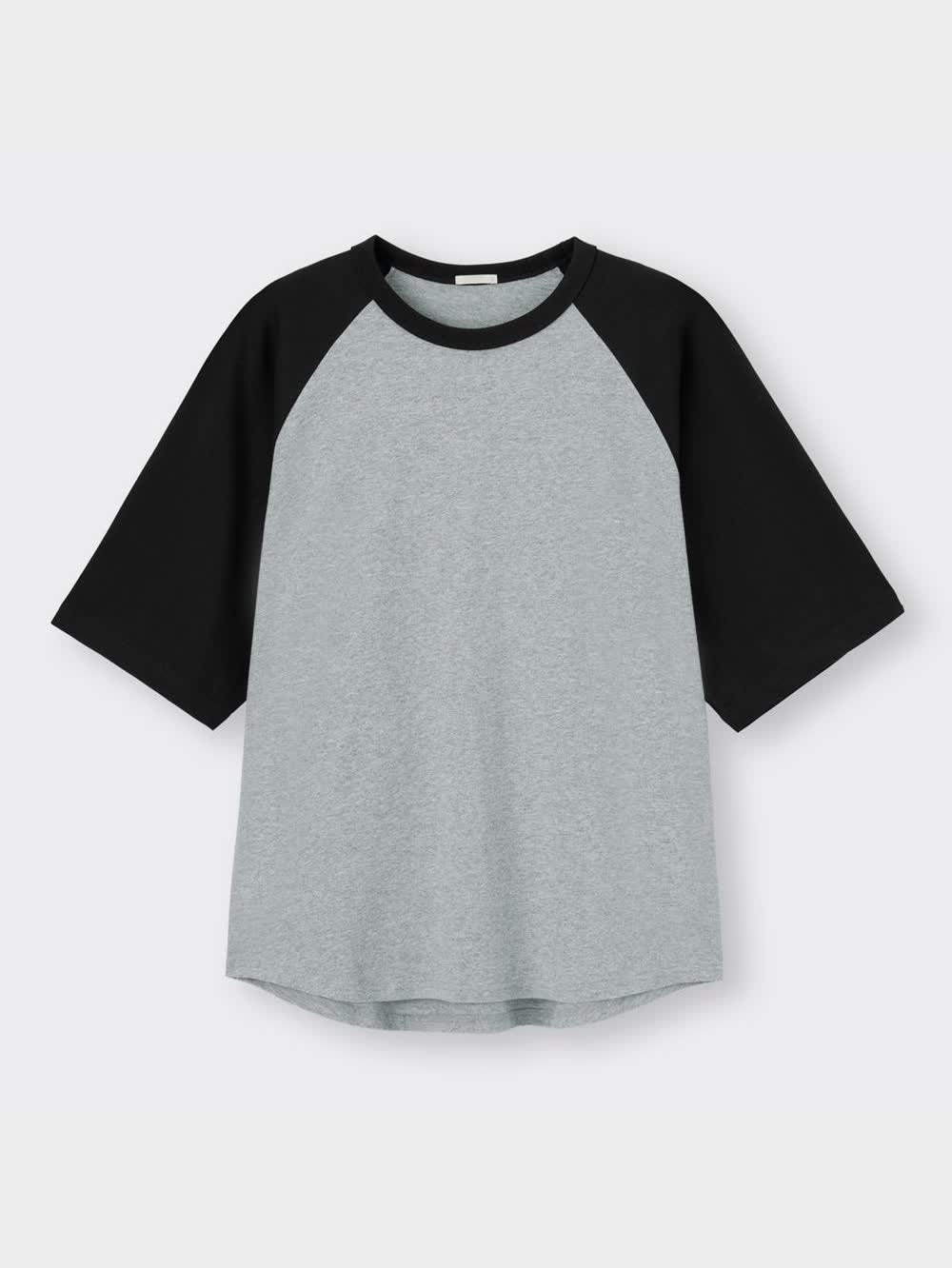 S'YTE ラグラン オーバーサイズカットソー ビッグTシャツ GU公式 | オーバーサイズT(5分袖)(ラグラン)