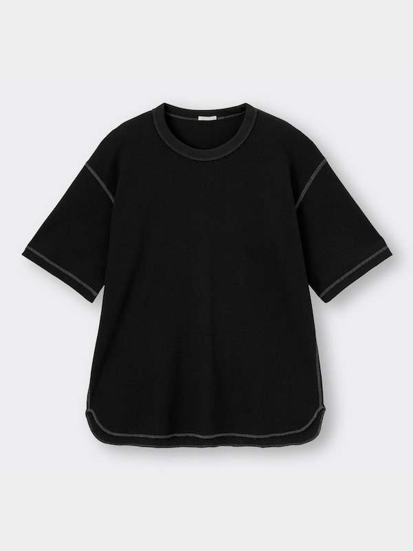 ワッフルT(5分袖)NT+E