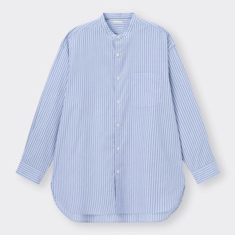 GU スリットロングシャツ　ブラウン　mサイズ