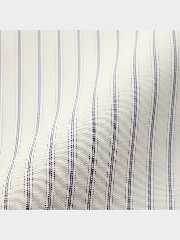 バンドカラーロングシャツ(長袖)(ストライプ)SW+E