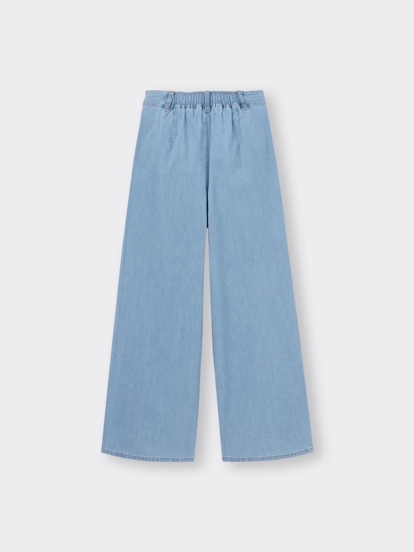 ライトデニムワイドパンツ(丈標準69.0～73.0cm)