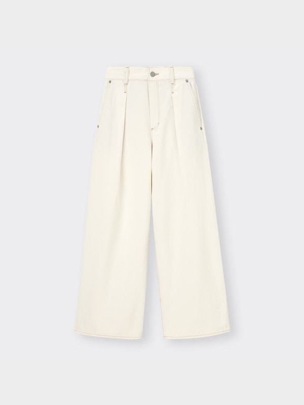 ライトデニムワイドパンツ(丈標準69.0～73.0cm)