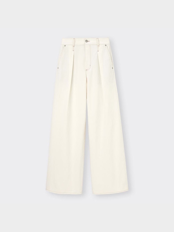 ライトデニムワイドパンツ+EC(丈長め79.0cm)