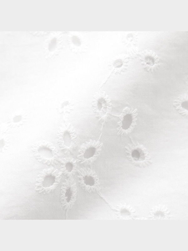 コットンレースクロップドシャツ(5分袖)+E