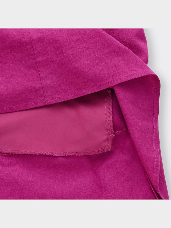 リネンブレンドフレアロングスカート(セットアップ可能)