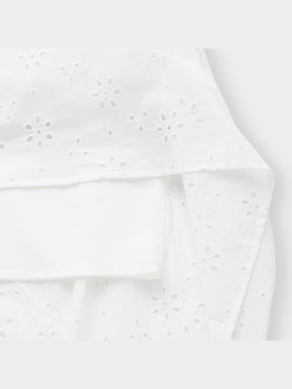 コットンレースフレアロングスカート+E