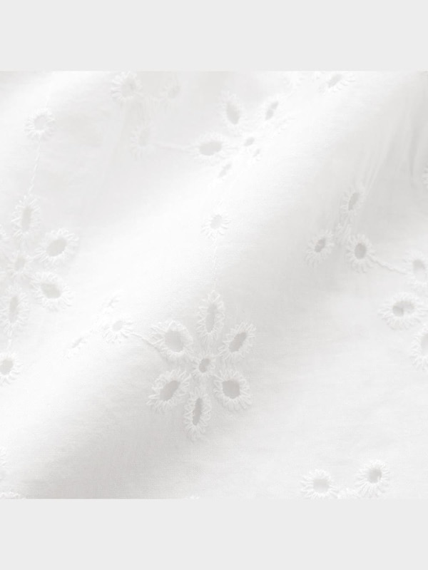 コットンレースフレアロングスカート+E