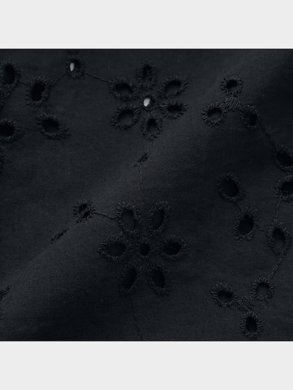 コットンレースフレアロングスカート+E