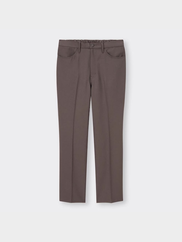 センタープレスストレートパンツ+EC(丈長め78.0cm)(セットアップ可能)