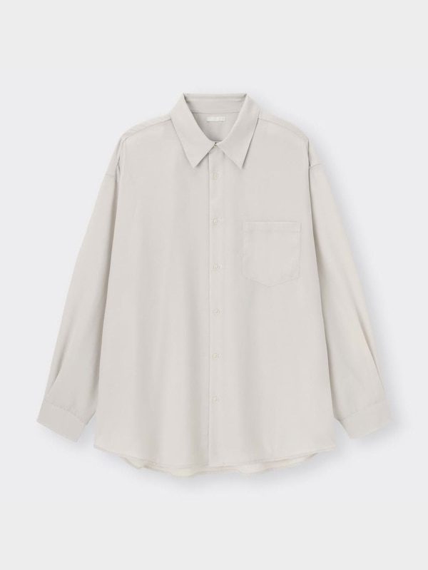 シアーオーバーサイズシャツ(長袖)