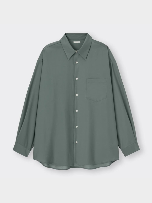 シアーオーバーサイズシャツ(長袖)