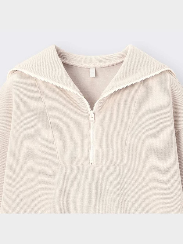 GIRLSハーフジップセーラーカラープルオーバー(長袖)