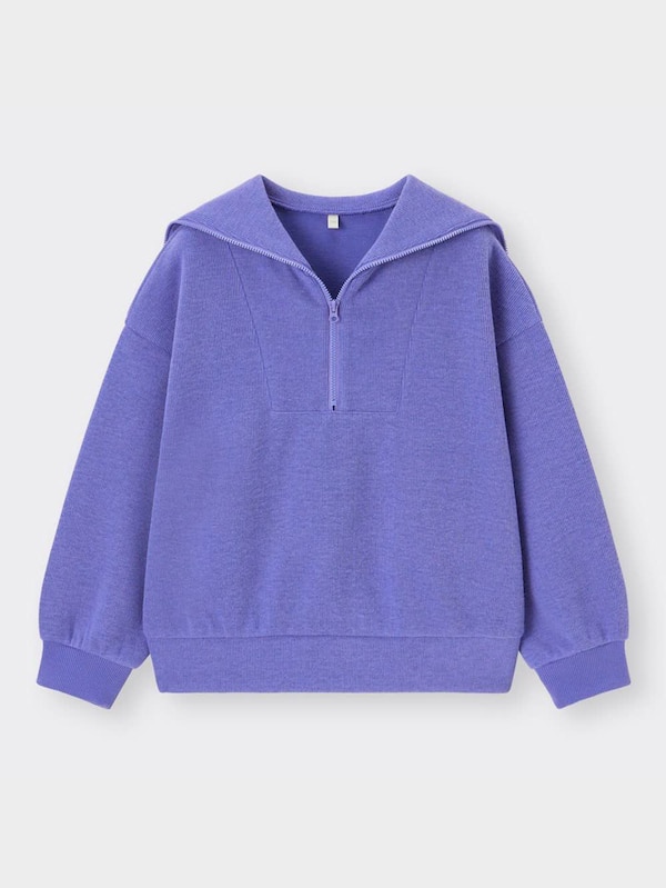 GIRLSハーフジップセーラーカラープルオーバー(長袖)