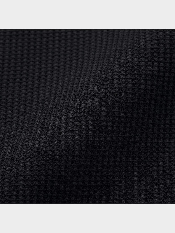 ワッフルT(5分袖)(ステッチ)