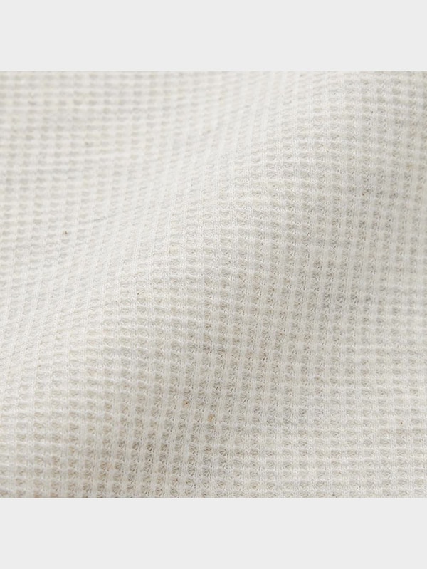 ワッフルT(5分袖)(ステッチ)