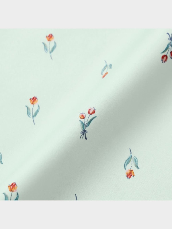 サテンパジャマ(長袖&ロングパンツ)(チューリップ)+X