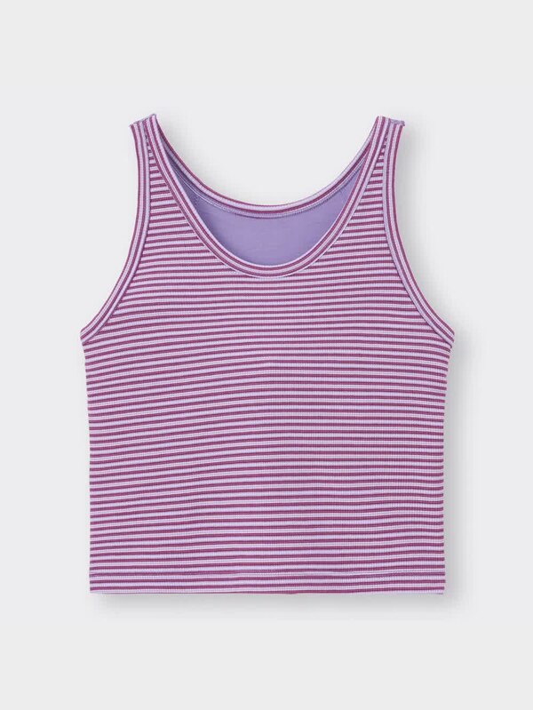 ブラフィールクロップドアメリカンスリーブタンクトップ(ボーダー)