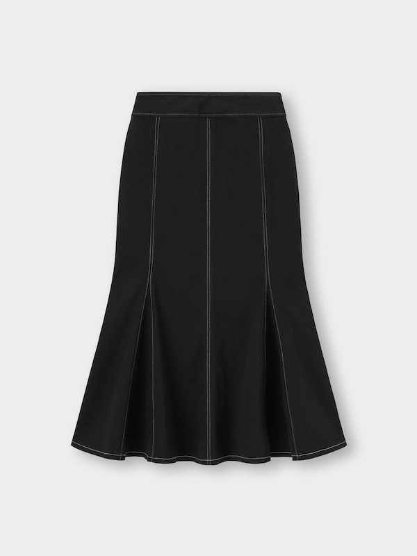 ステッチマーメイドロングスカート(丈標準86.0～93.0cm)