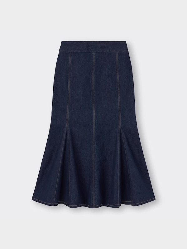 ステッチマーメイドロングスカート(丈標準86.0～93.0cm)