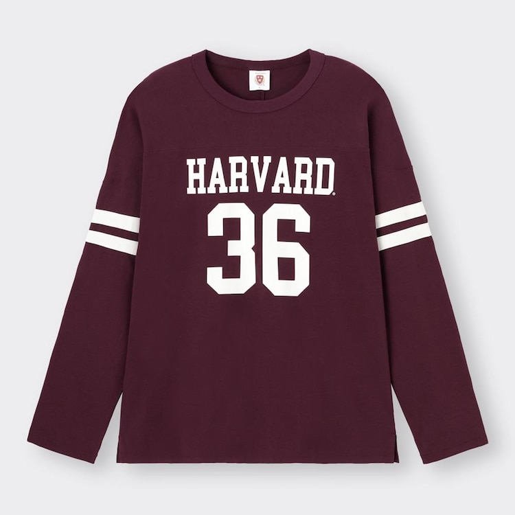 GU公式 フットボールT(長袖) Harvard university