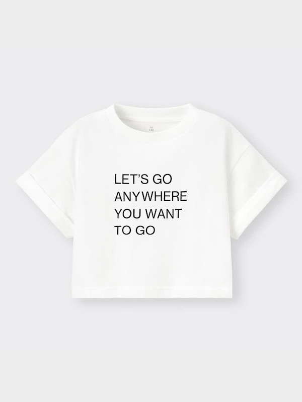 GIRLSクロップドグラフィックT(半袖)(ロゴ1)