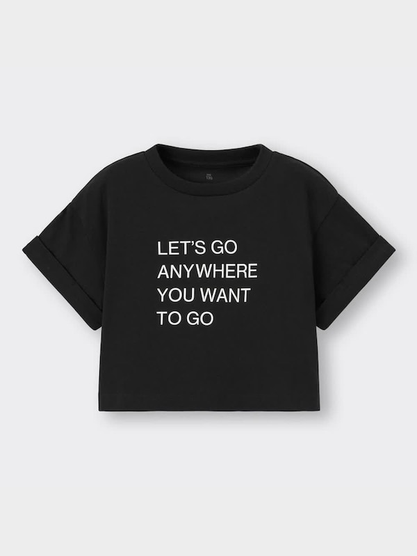 GIRLSクロップドグラフィックT(半袖)(ロゴ1)