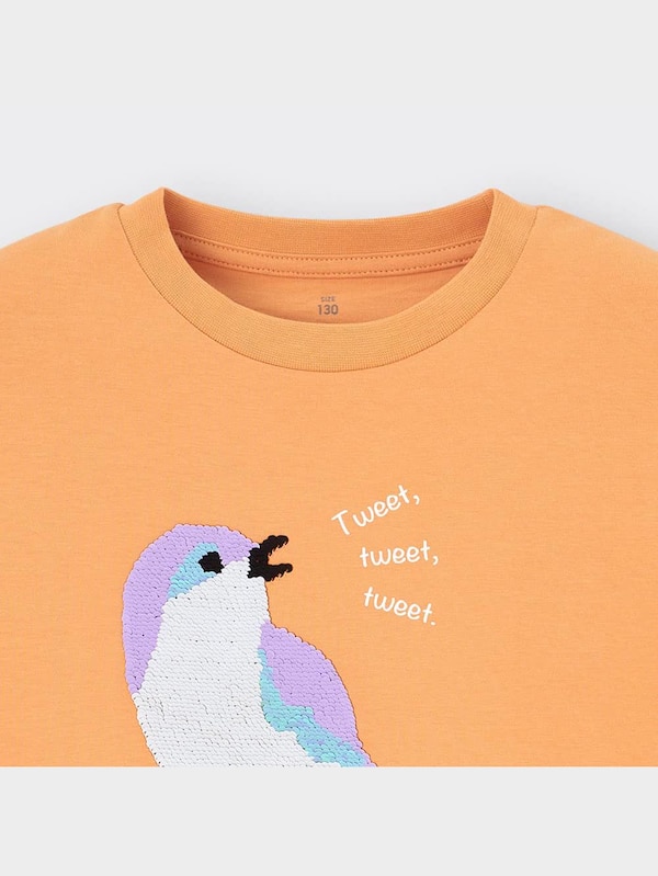 GIRLSスパンコールT(半袖)(バード)