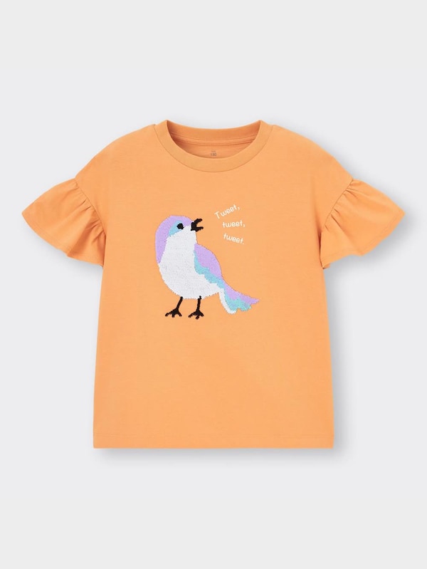 GIRLSスパンコールT(半袖)(バード)