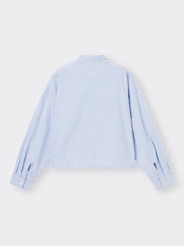 GIRLSクロップドストライプシャツ(長袖)JR+E