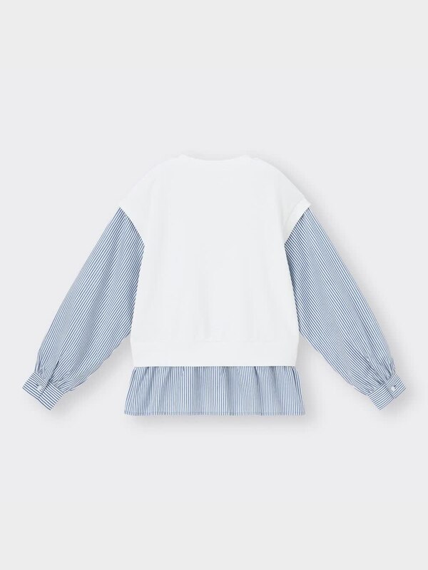 GIRLSベストレイヤードプルオーバー(長袖)(ロゴ)JR+E