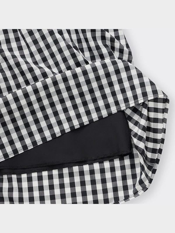 タックフレアミディスカート(ギンガム)(丈標準81.0～85.0cm)