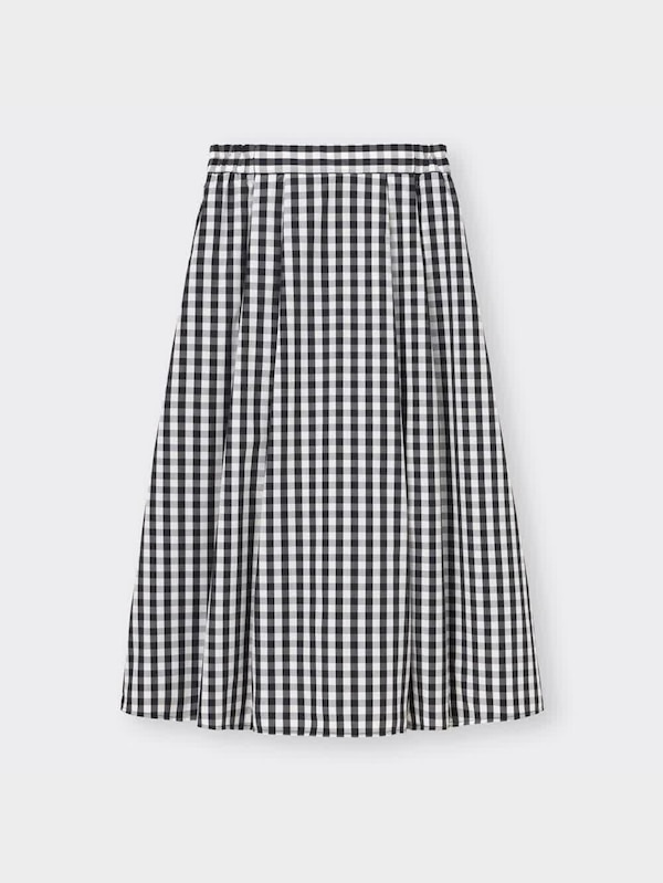 タックフレアミディスカート(ギンガム)(丈標準81.0～85.0cm)