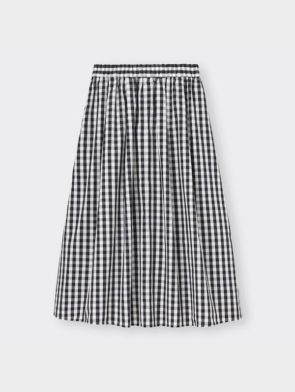 タックフレアミディスカート(ギンガム)(丈標準81.0～85.0cm)