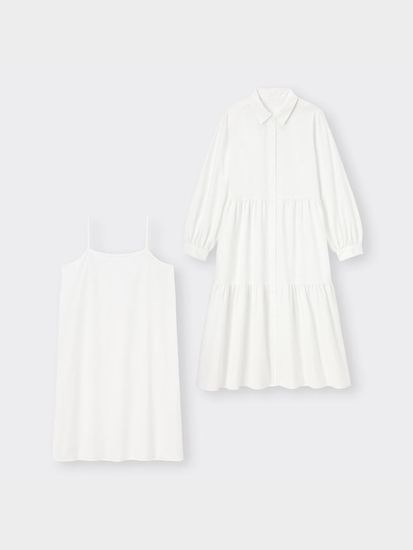 ティアードシャツワンピース(長袖)YT+E