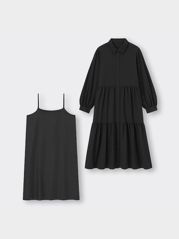 ティアードシャツワンピース(長袖)YT+E