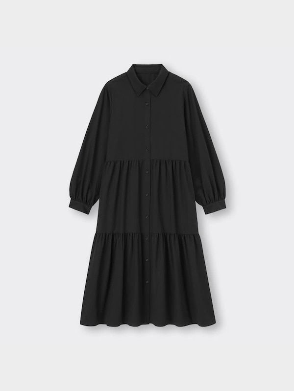 ティアードシャツワンピース(長袖)YT+E