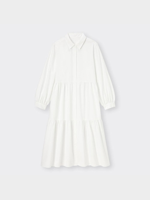 ティアードシャツワンピース(長袖)YT+E