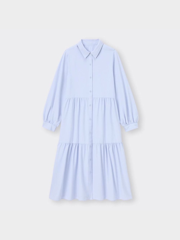 ティアードシャツワンピース(長袖)YT+E