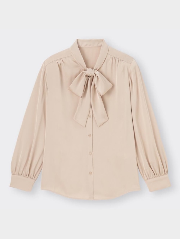 サテンボウタイブラウス(長袖)OSB+EC