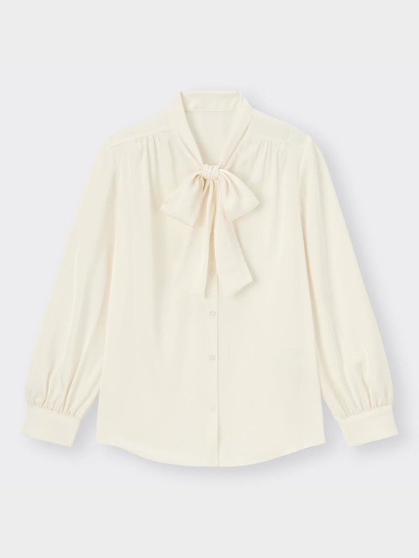 サテンボウタイブラウス(長袖)OSB+EC