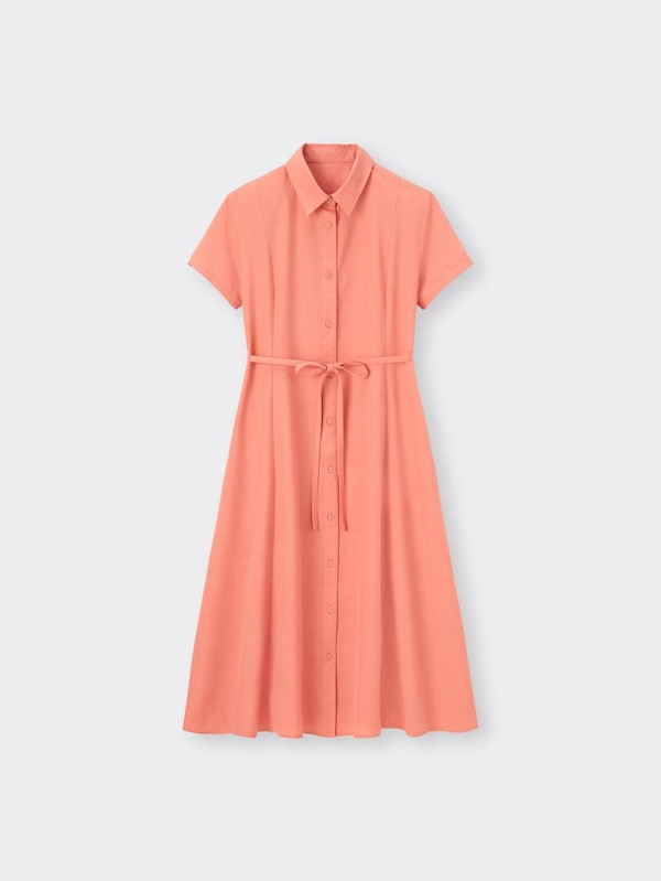 Aラインシャツワンピース(半袖)Z+E