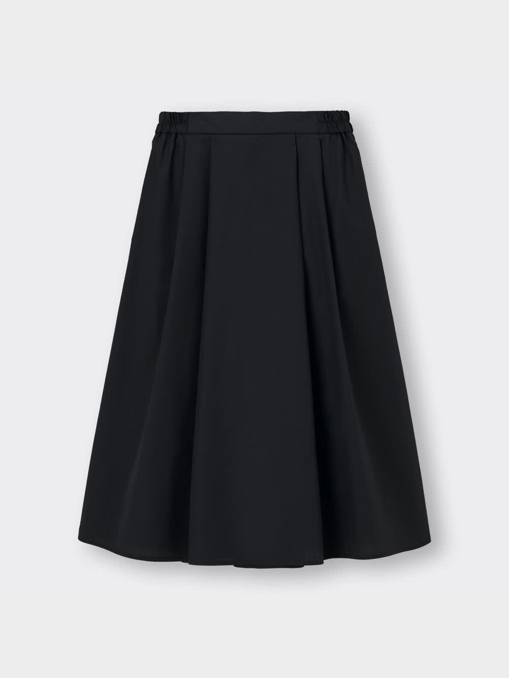 GU公式 | タックフレアミディスカート+EC(丈短め75.0～79.0cm)