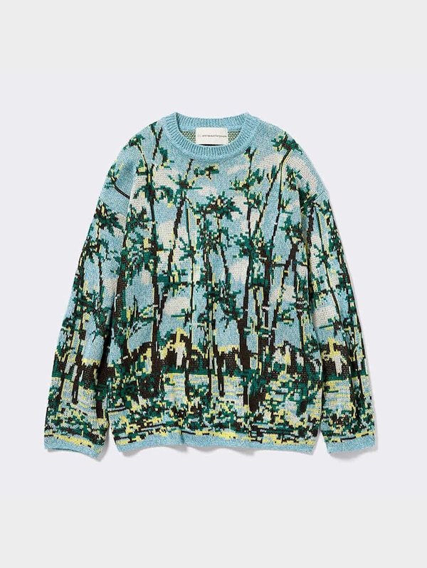 グラフィックニットプルオーバー(長袖) beautiful people