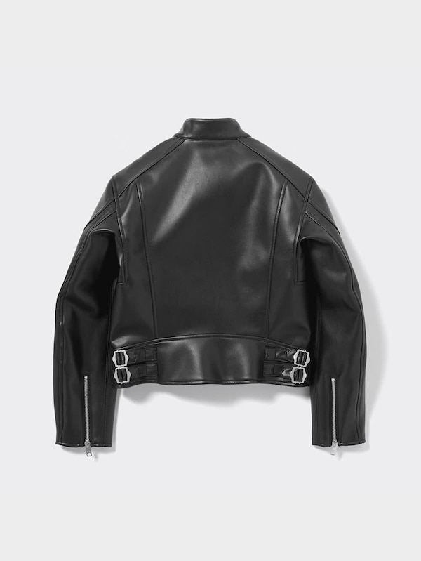 GU公式 | シングルライダースブルゾン beautiful people 