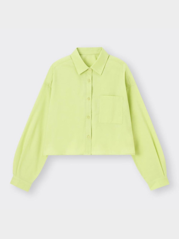 カラークロップドシャツ(長袖)