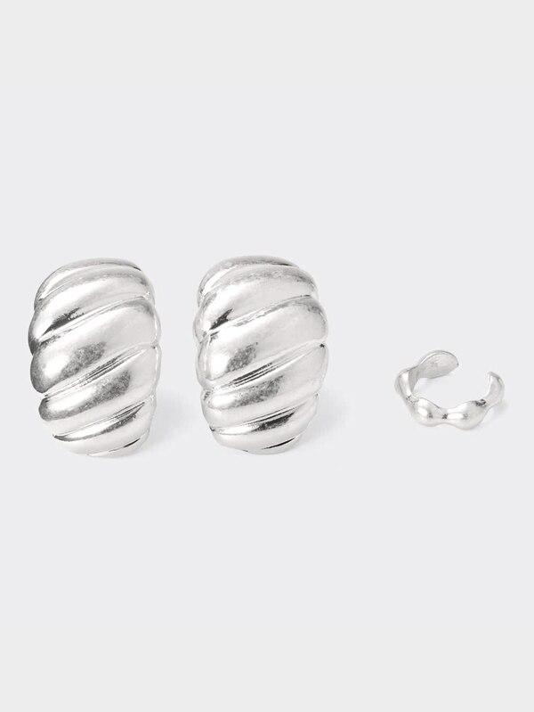 レトロモチーフピアス&イヤーカフセット