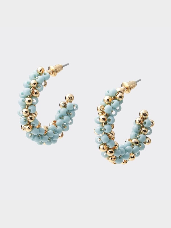 ビーズフープピアス