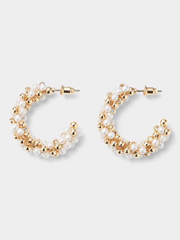 ビーズフープピアス