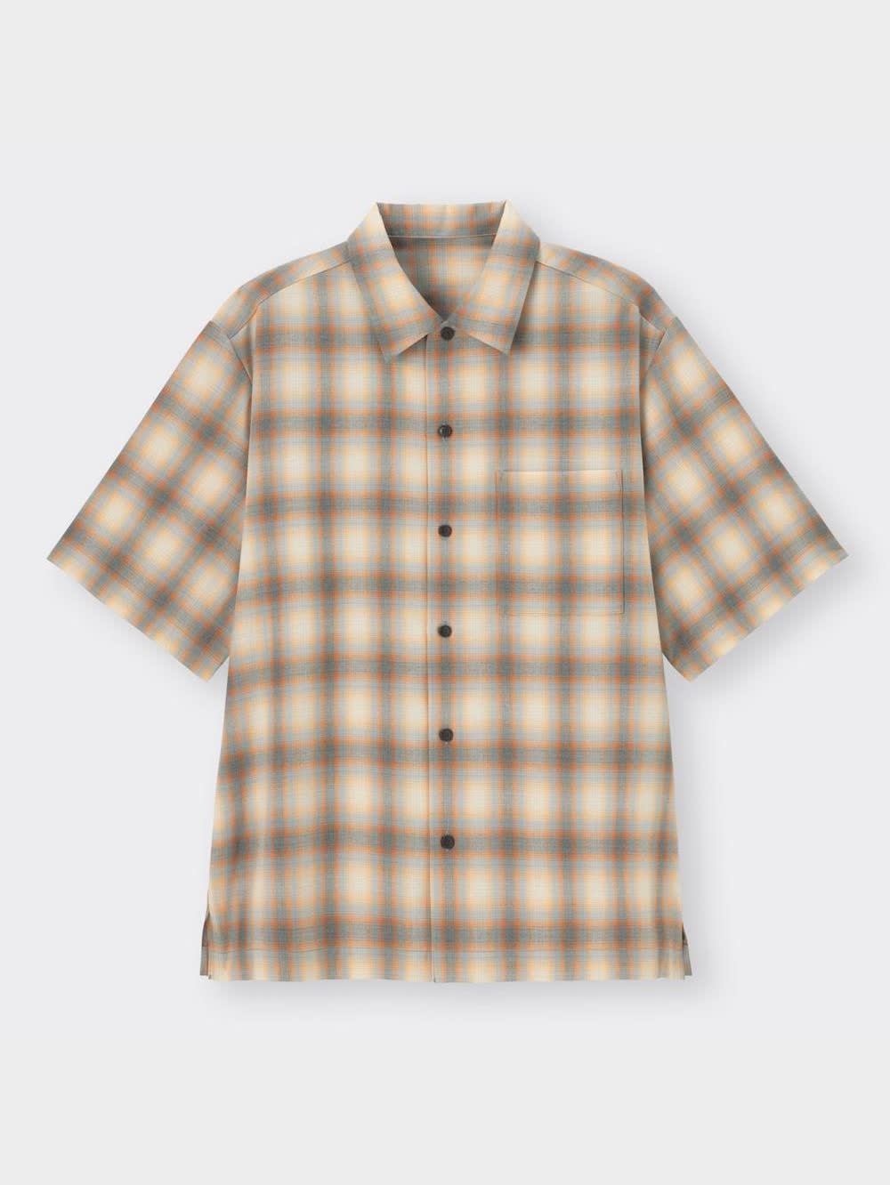 その他 gu- GU公式 | オンブレチェックシャツ(5分袖)