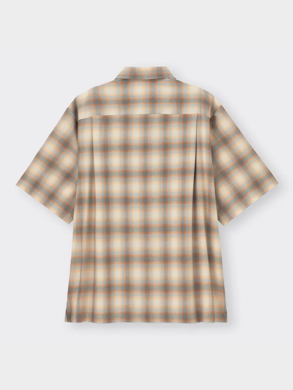 オンブレチェックシャツ(5分袖)
